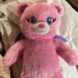Build a bear pink teddy bear with wings